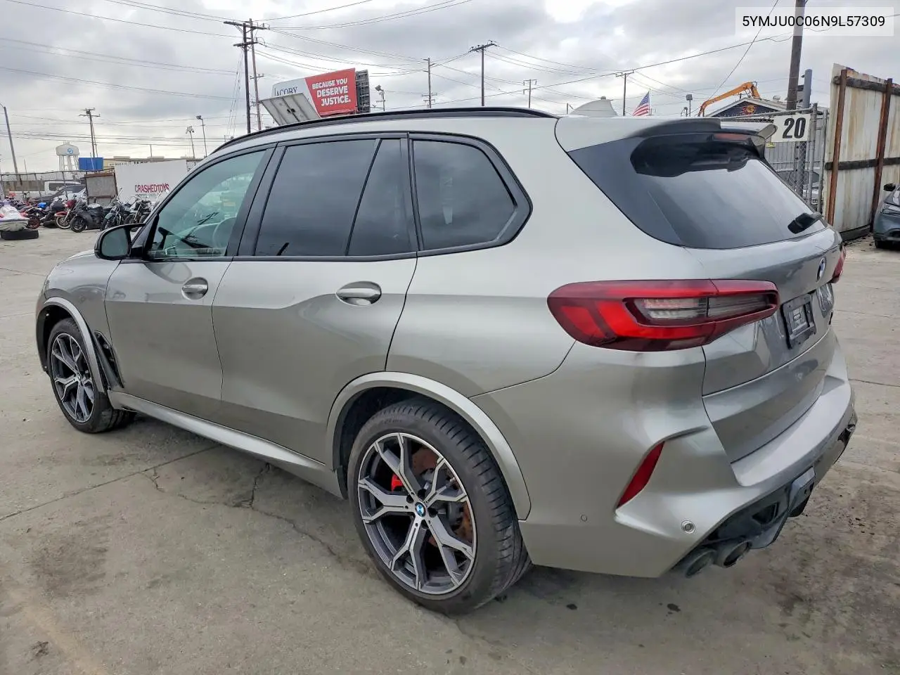 2022 BMW X5 M VIN: 5YMJU0C06N9L57309 Lot: 53644336