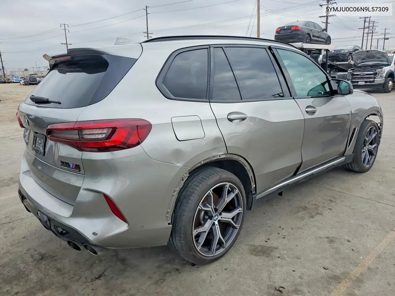 2022 BMW X5 M VIN: 5YMJU0C06N9L57309 Lot: 53644336
