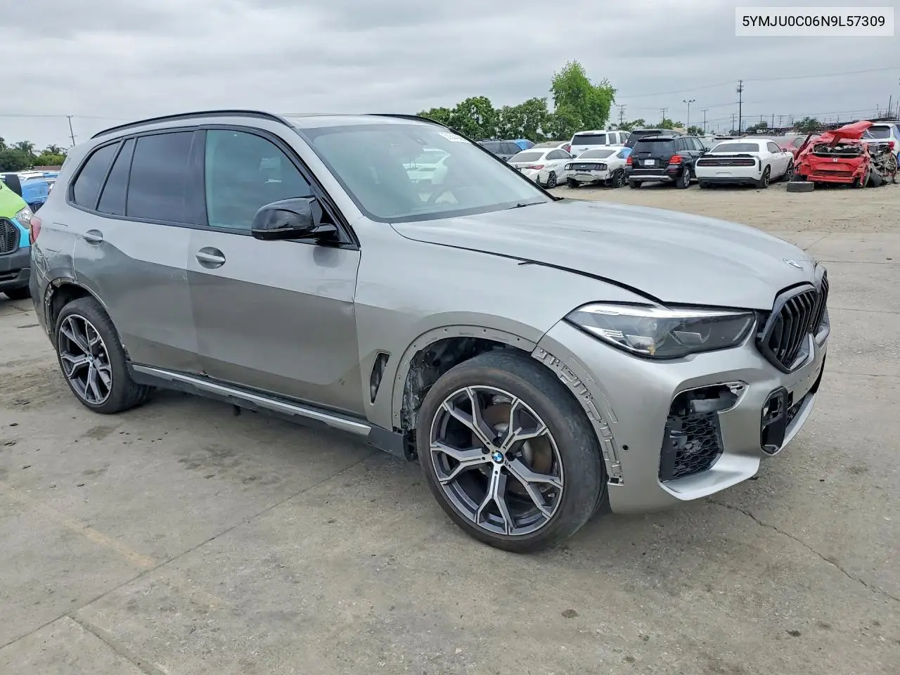 2022 BMW X5 M VIN: 5YMJU0C06N9L57309 Lot: 53644336