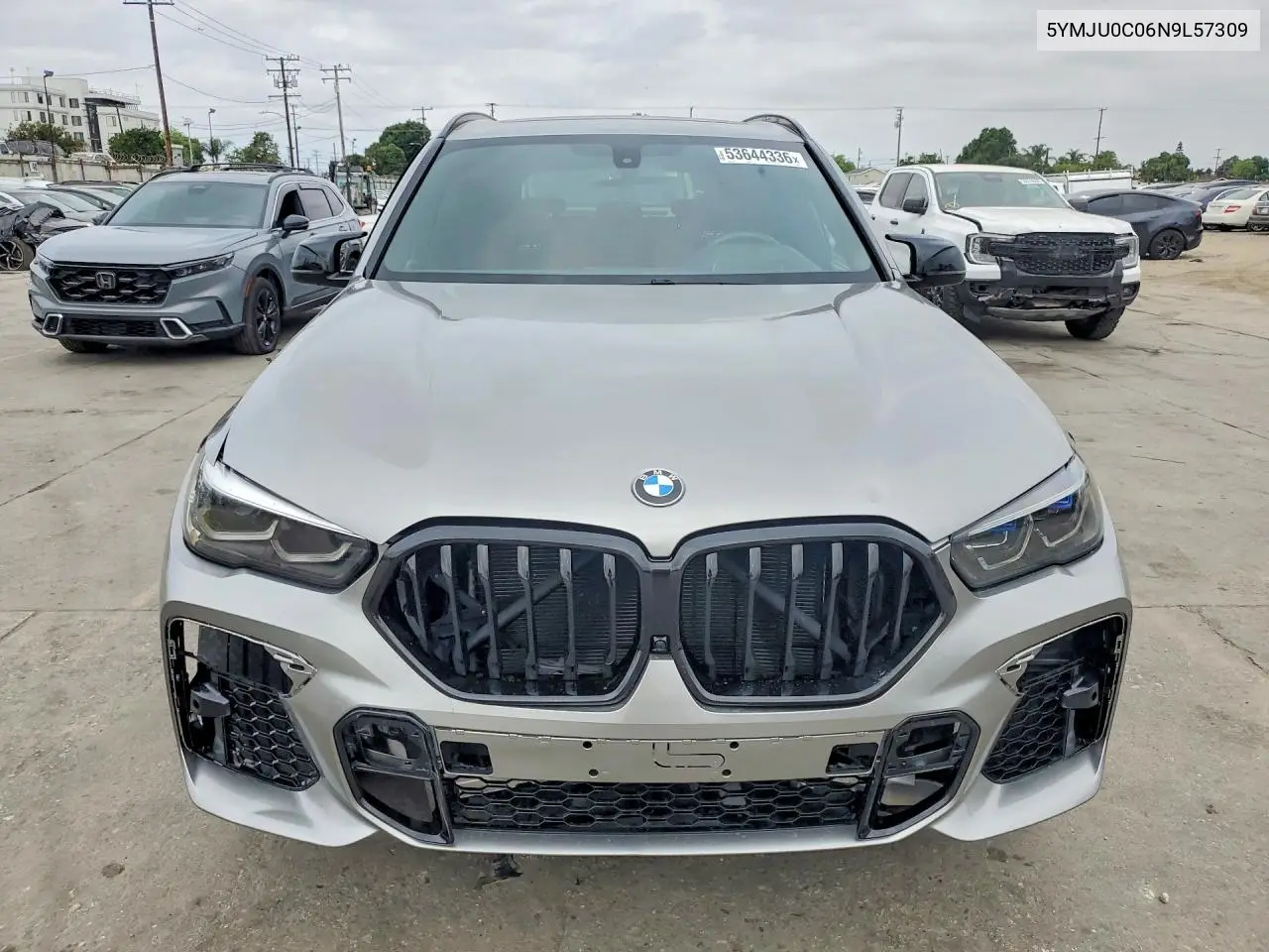 2022 BMW X5 M VIN: 5YMJU0C06N9L57309 Lot: 53644336