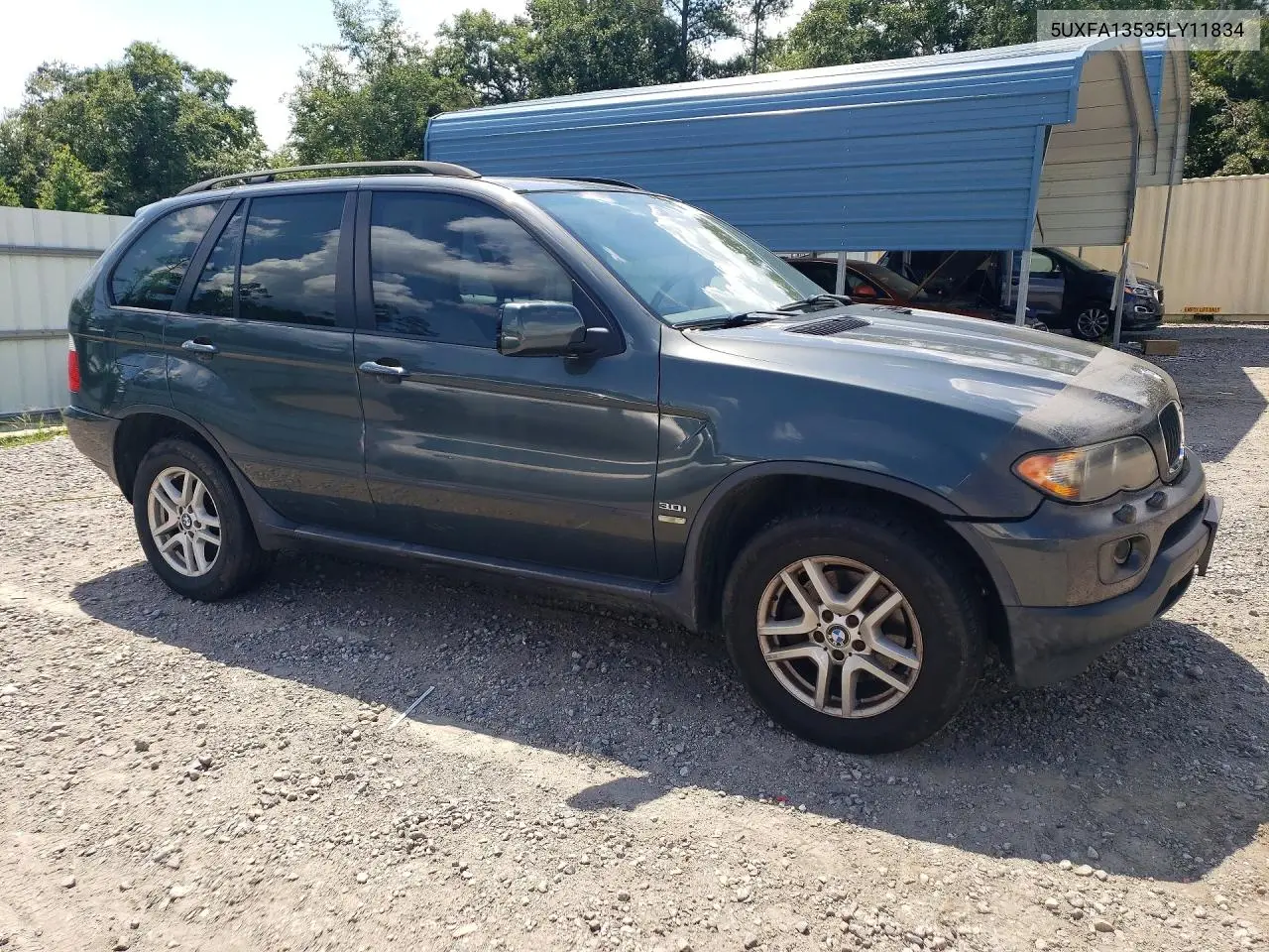 2005 BMW X5 3.0I VIN: 5UXFA13535LY11834 Lot: 59904306