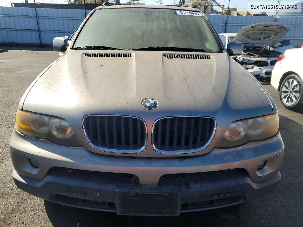 2005 BMW X5 3.0I VIN: 5UXFA13515LY15445 Lot: 61350936