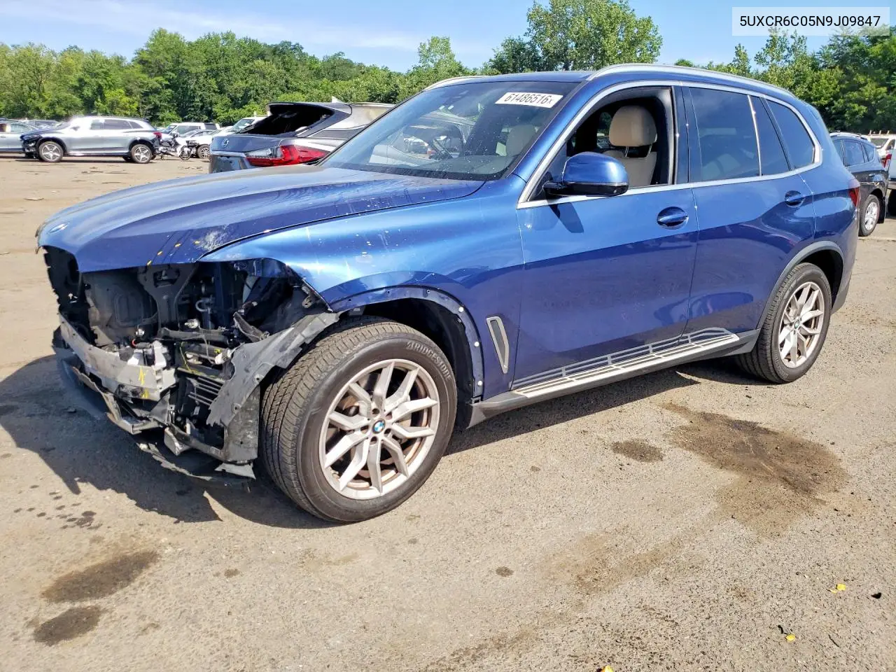 2022 BMW X5 xDrive40I VIN: 5UXCR6C05N9J09847 Lot: 61486516