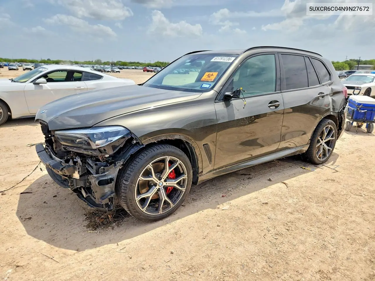 2022 BMW X5 xDrive40I VIN: 5UXCR6C04N9N27672 Lot: 61791236
