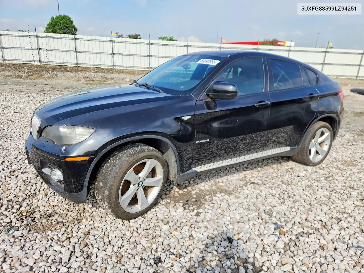 2009 BMW X6 VIN: 5UXFG83599LZ94251 Lot: 55090666