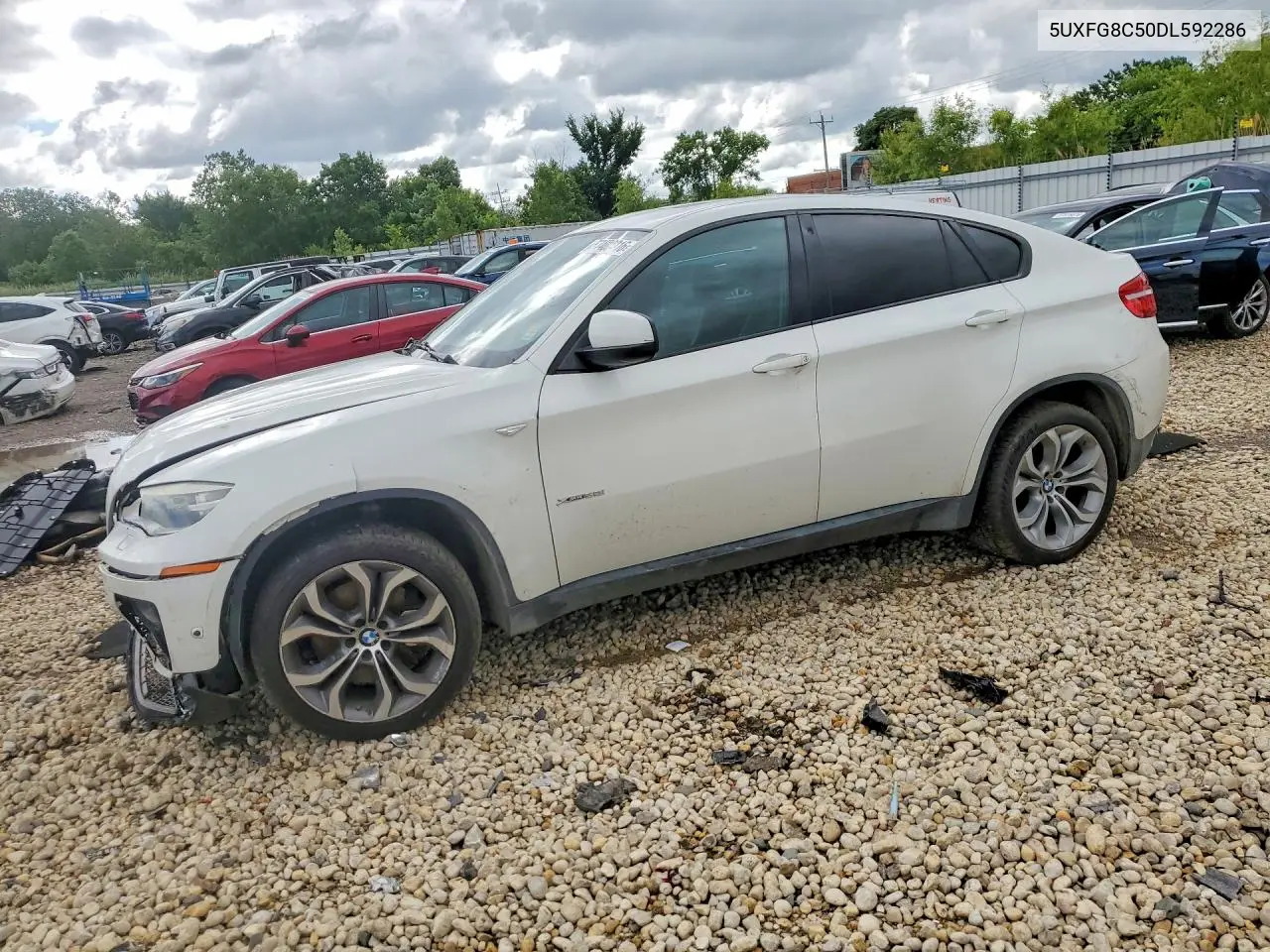 2013 BMW X6 xDrive50I VIN: 5UXFG8C50DL592286 Lot: 57402016