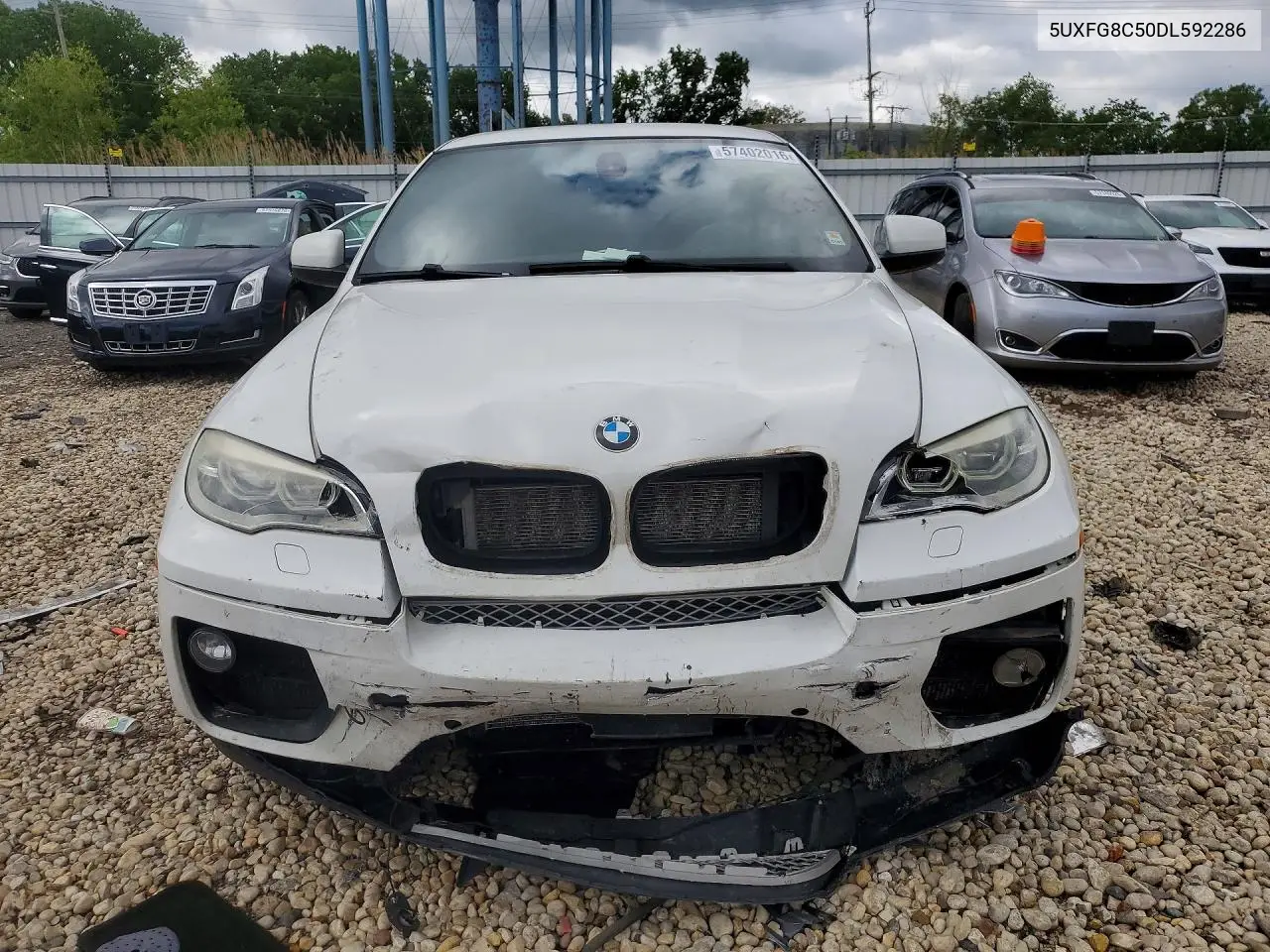 2013 BMW X6 xDrive50I VIN: 5UXFG8C50DL592286 Lot: 57402016