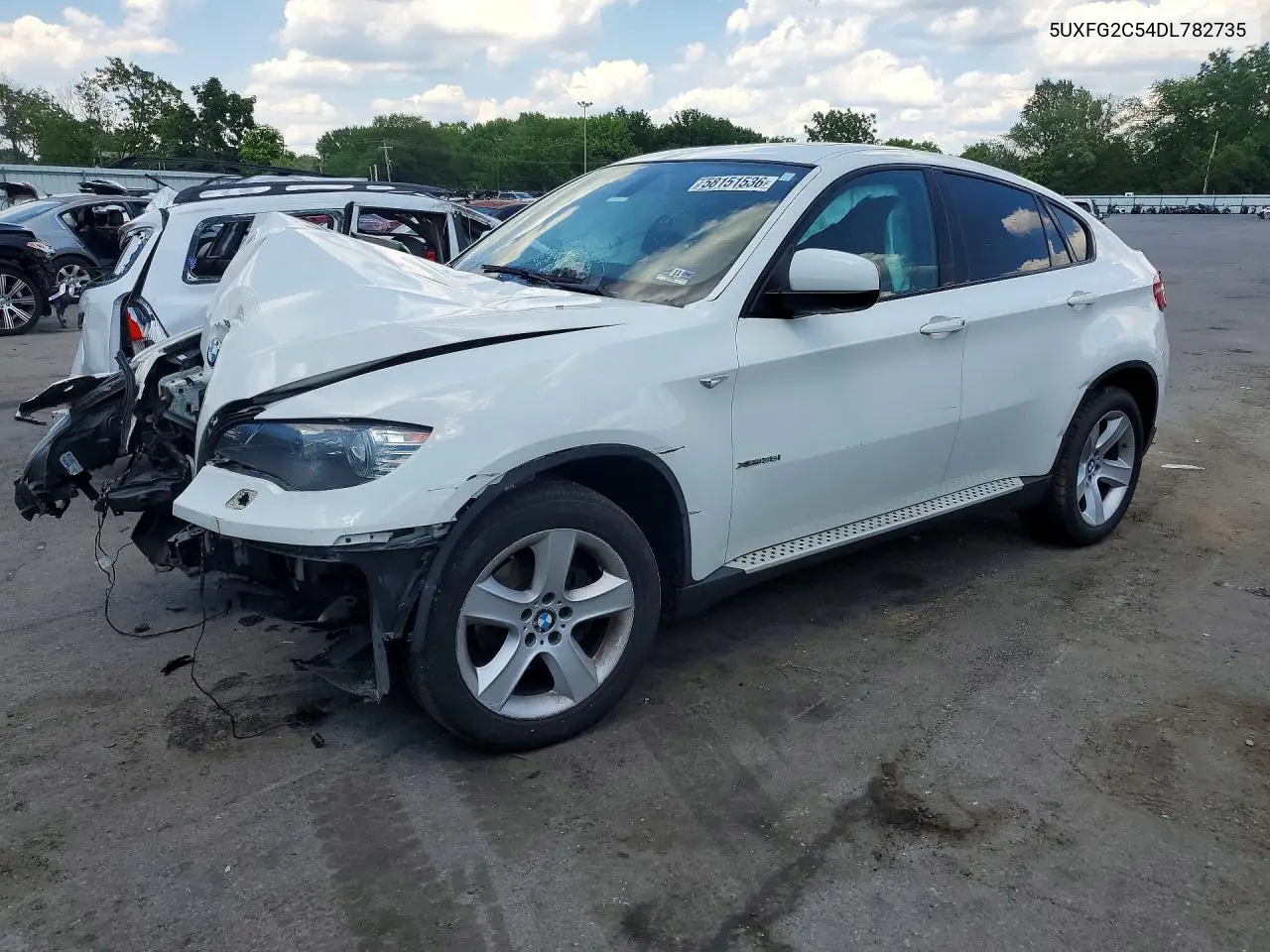 2013 BMW X6 xDrive35I VIN: 5UXFG2C54DL782735 Lot: 58151536
