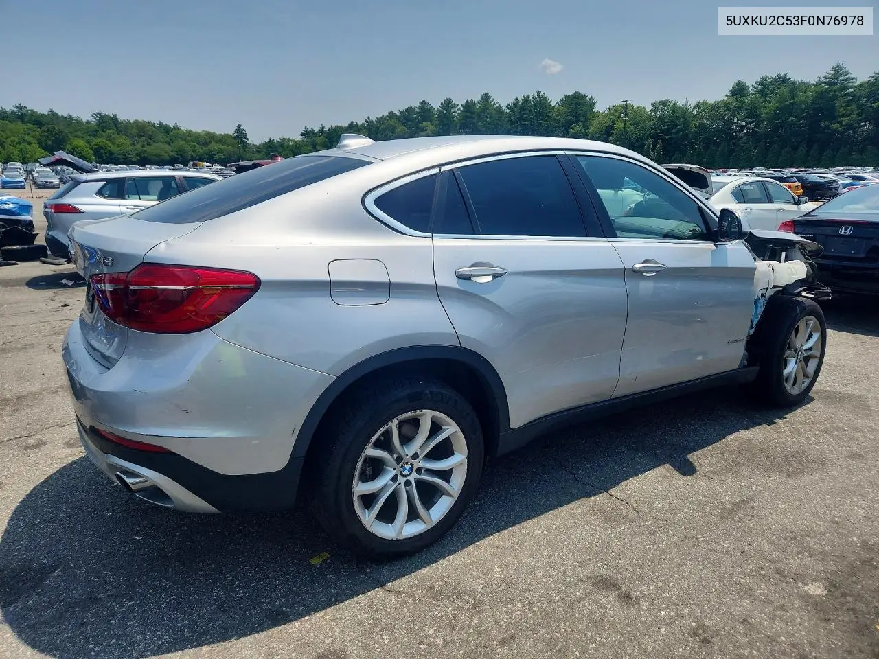 2015 BMW X6 xDrive35I VIN: 5UXKU2C53F0N76978 Lot: 59127696