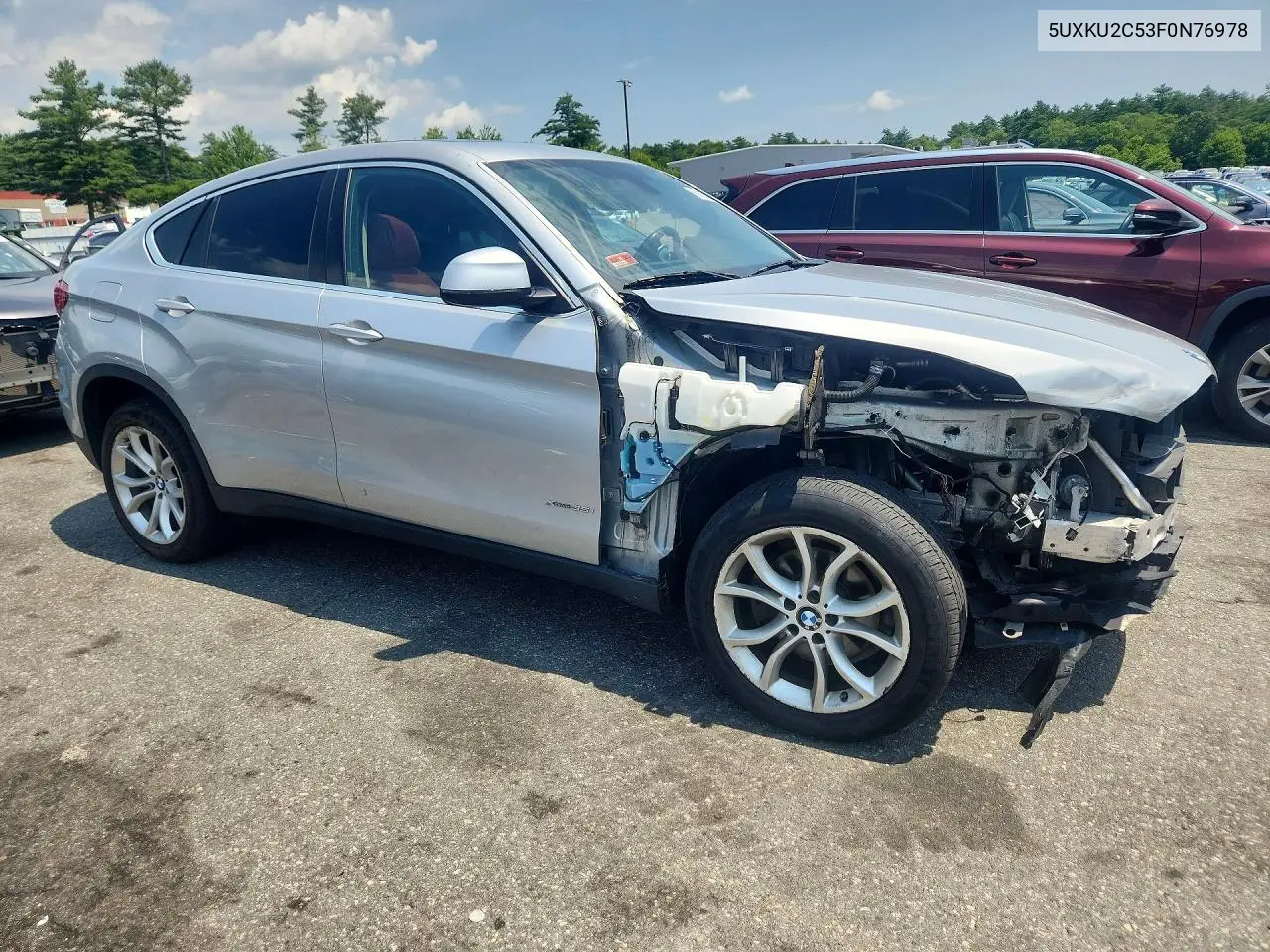 2015 BMW X6 xDrive35I VIN: 5UXKU2C53F0N76978 Lot: 59127696