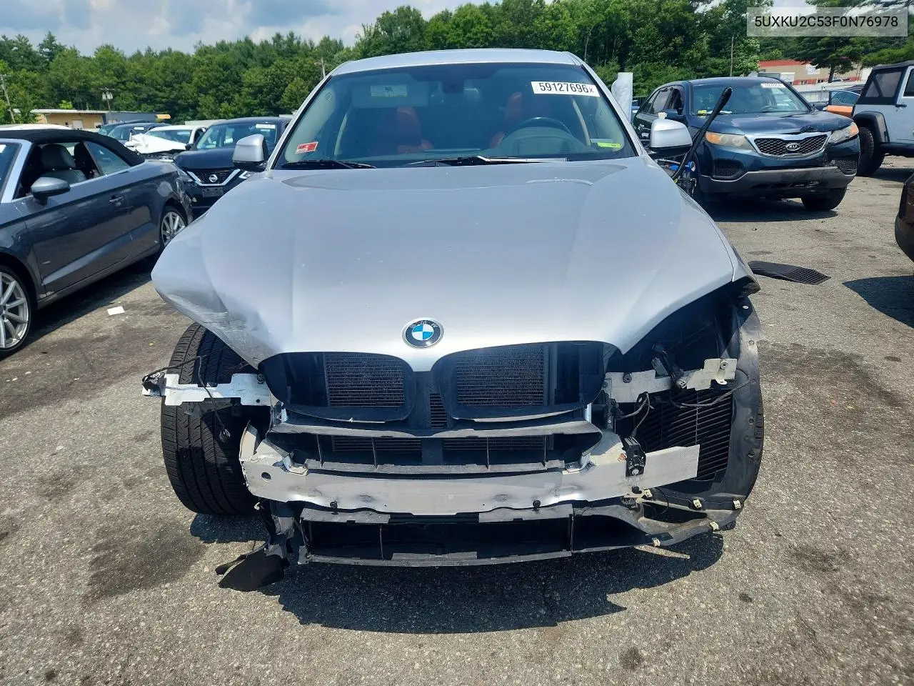 2015 BMW X6 xDrive35I VIN: 5UXKU2C53F0N76978 Lot: 59127696