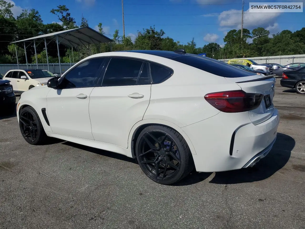 2015 BMW X6 M VIN: 5YMKW8C57F0R42754 Lot: 59361716