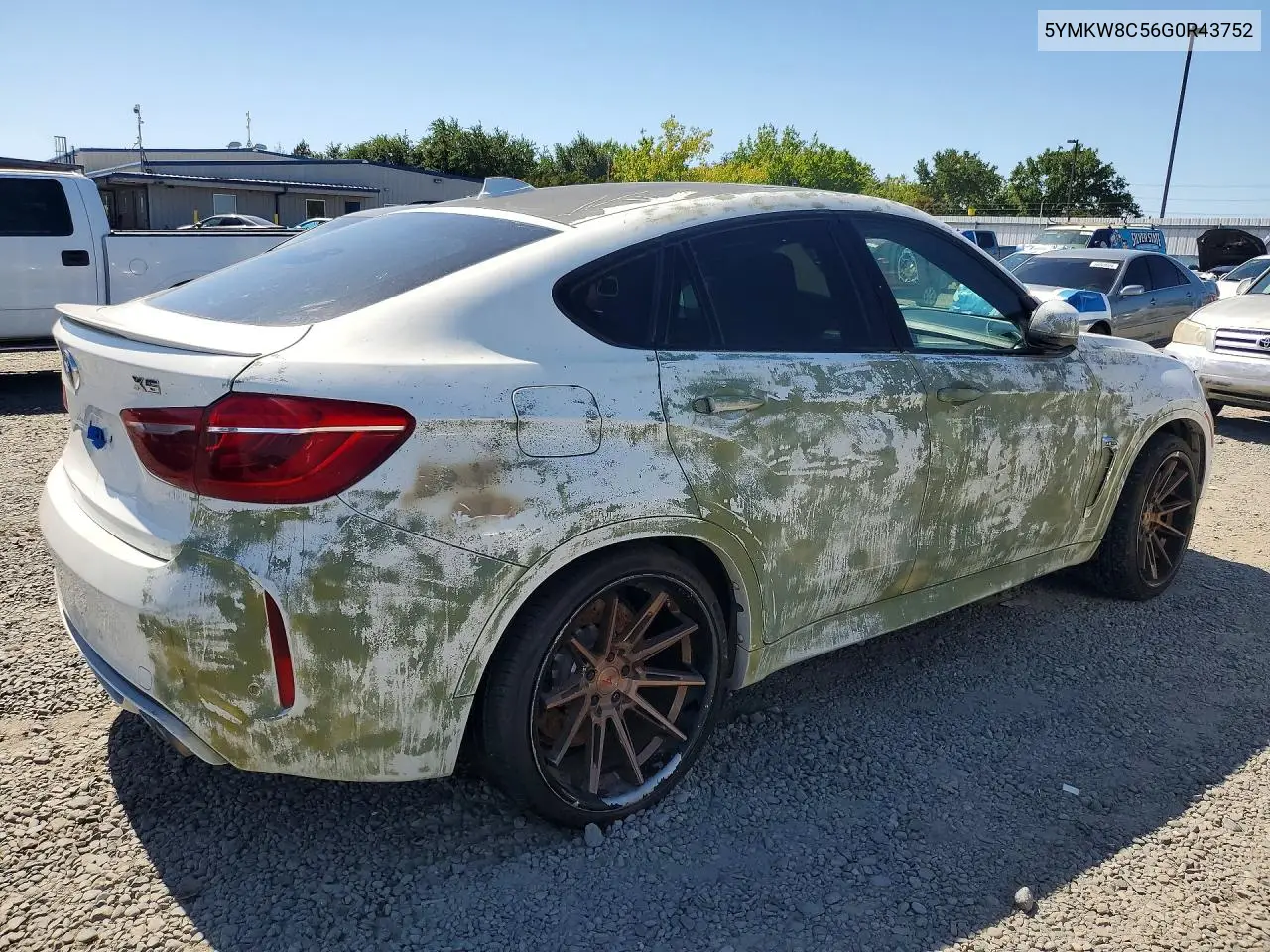 2016 BMW X6 M VIN: 5YMKW8C56G0R43752 Lot: 56356696