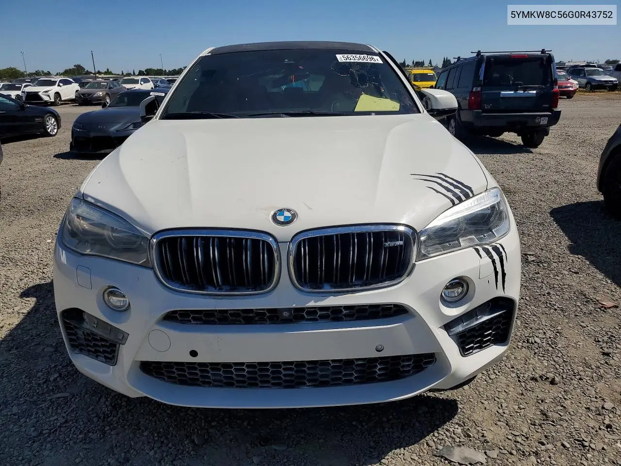 2016 BMW X6 M VIN: 5YMKW8C56G0R43752 Lot: 56356696