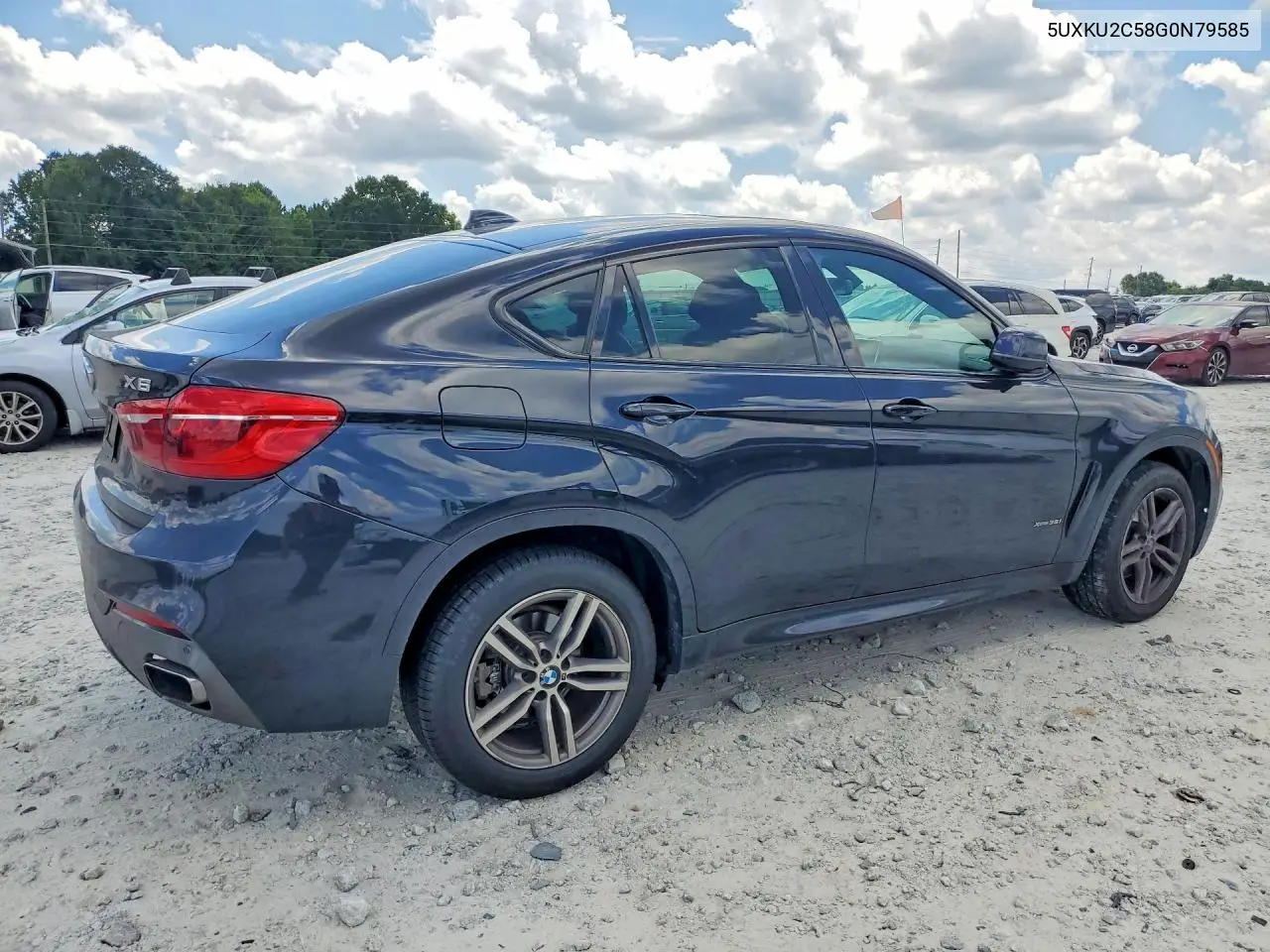 2016 BMW X6 xDrive35I VIN: 5UXKU2C58G0N79585 Lot: 59326246