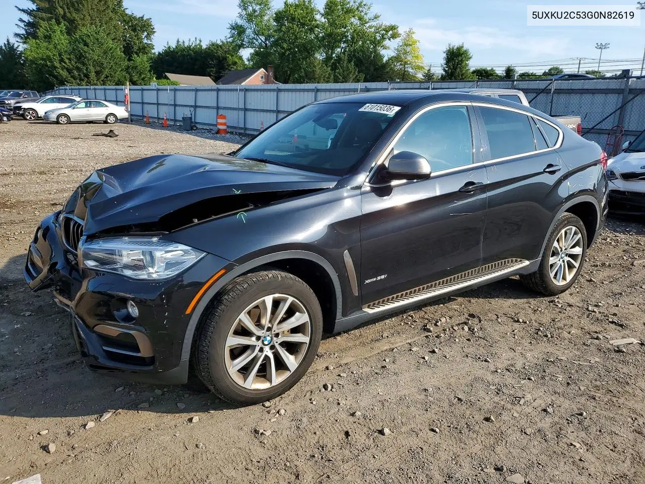 2016 BMW X6 xDrive35I VIN: 5UXKU2C53G0N82619 Lot: 61015036