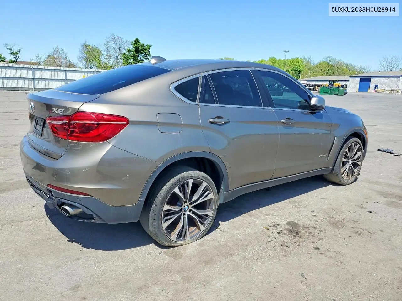 2017 BMW X6 xDrive35I VIN: 5UXKU2C33H0U28914 Lot: 51586356