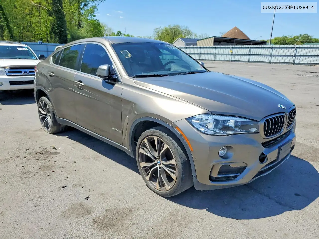 2017 BMW X6 xDrive35I VIN: 5UXKU2C33H0U28914 Lot: 51586356