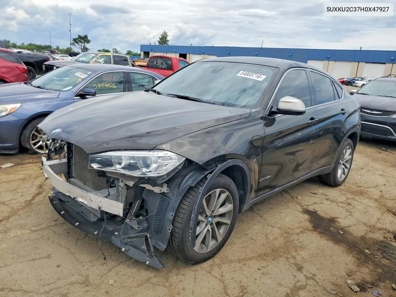 2017 BMW X6 xDrive35I VIN: 5UXKU2C37H0X47927 Lot: 54865716