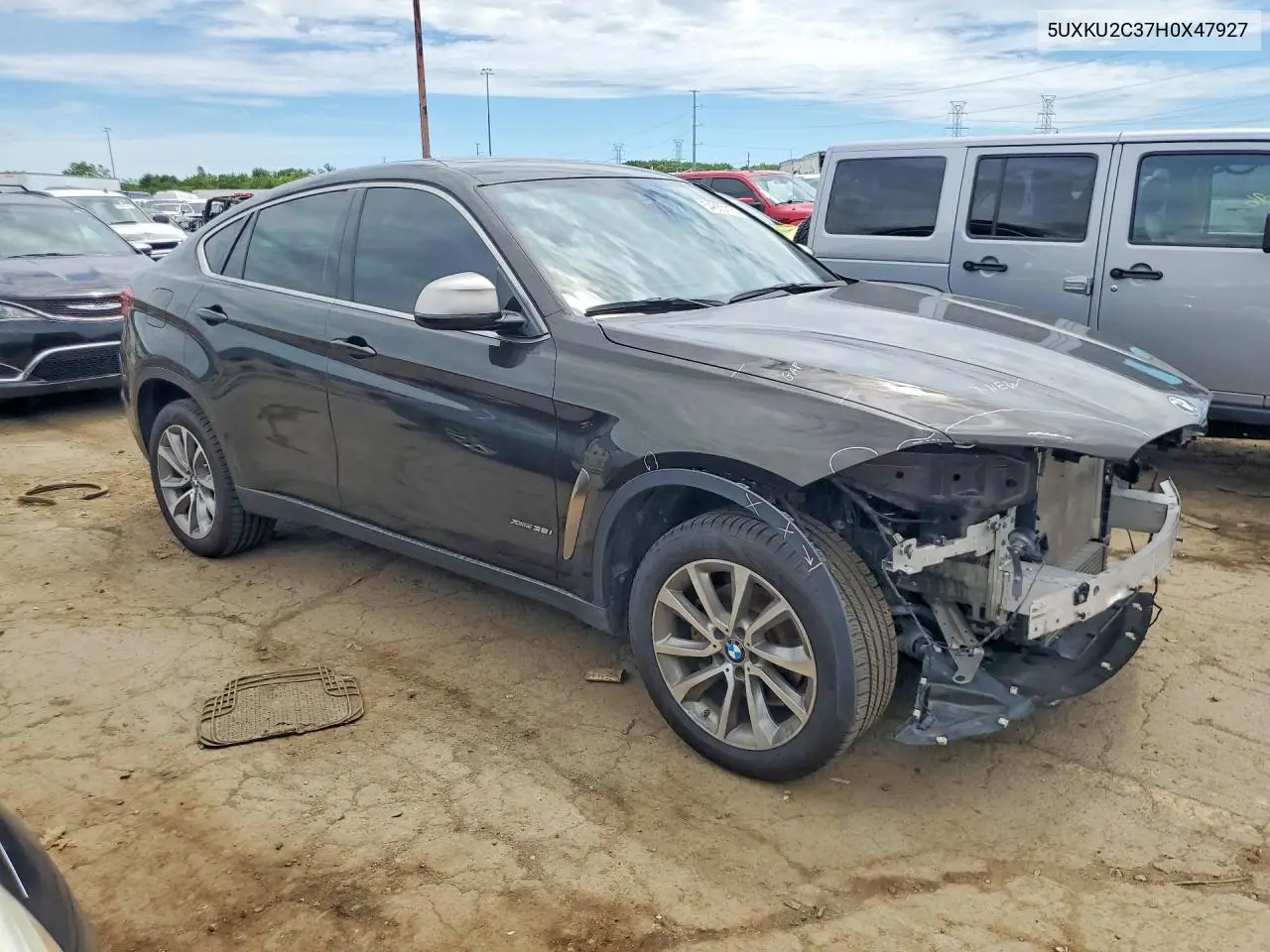 2017 BMW X6 xDrive35I VIN: 5UXKU2C37H0X47927 Lot: 54865716