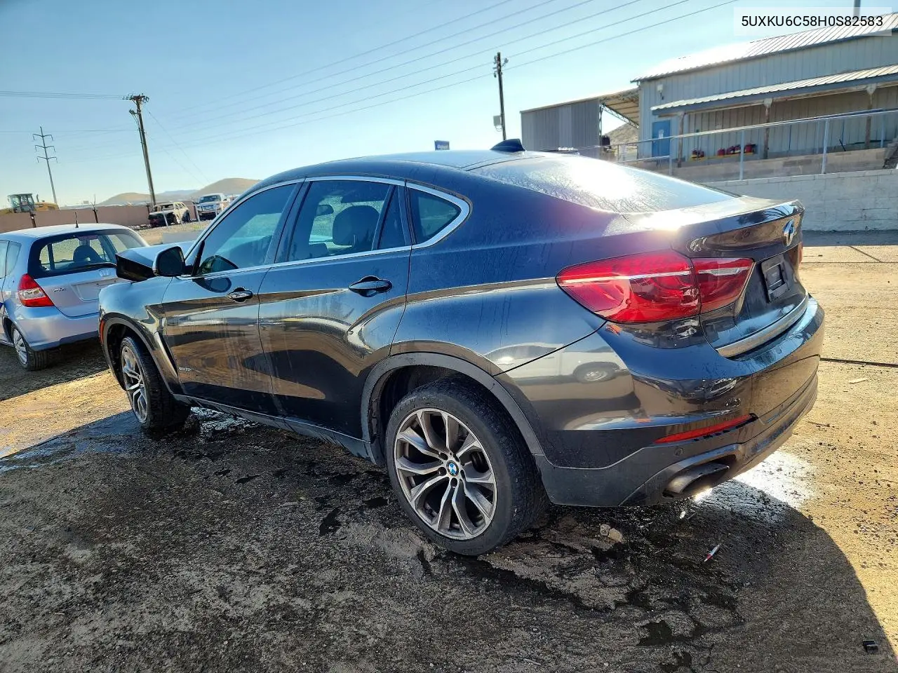 2017 BMW X6 xDrive50I VIN: 5UXKU6C58H0S82583 Lot: 59227366