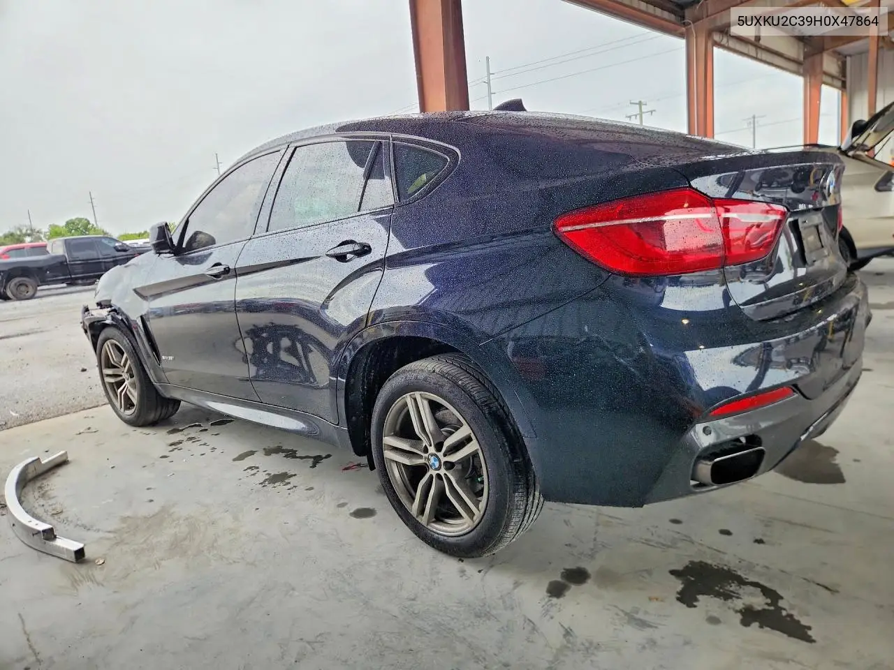 2017 BMW X6 xDrive35I VIN: 5UXKU2C39H0X47864 Lot: 61299246