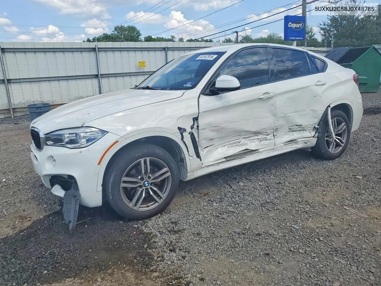 2018 BMW X6 xDrive35I VIN: 5UXKU2C58J0X48785 Lot: 54167916