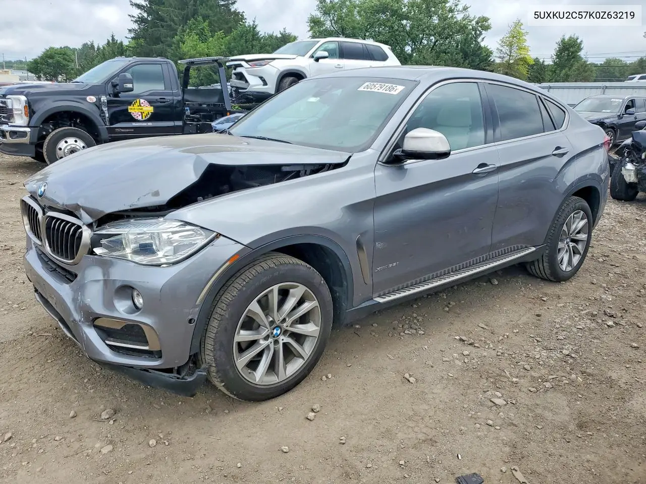 2019 BMW X6 xDrive35I VIN: 5UXKU2C57K0Z63219 Lot: 60579186
