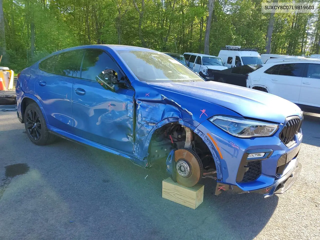 2020 BMW X6 M50I VIN: 5UXCY8C07L9B19603 Lot: 53077436
