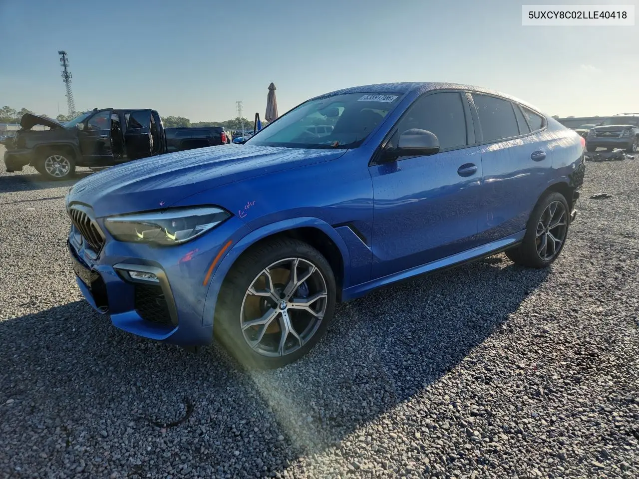 2020 BMW X6 M50I VIN: 5UXCY8C02LLE40418 Lot: 53891706