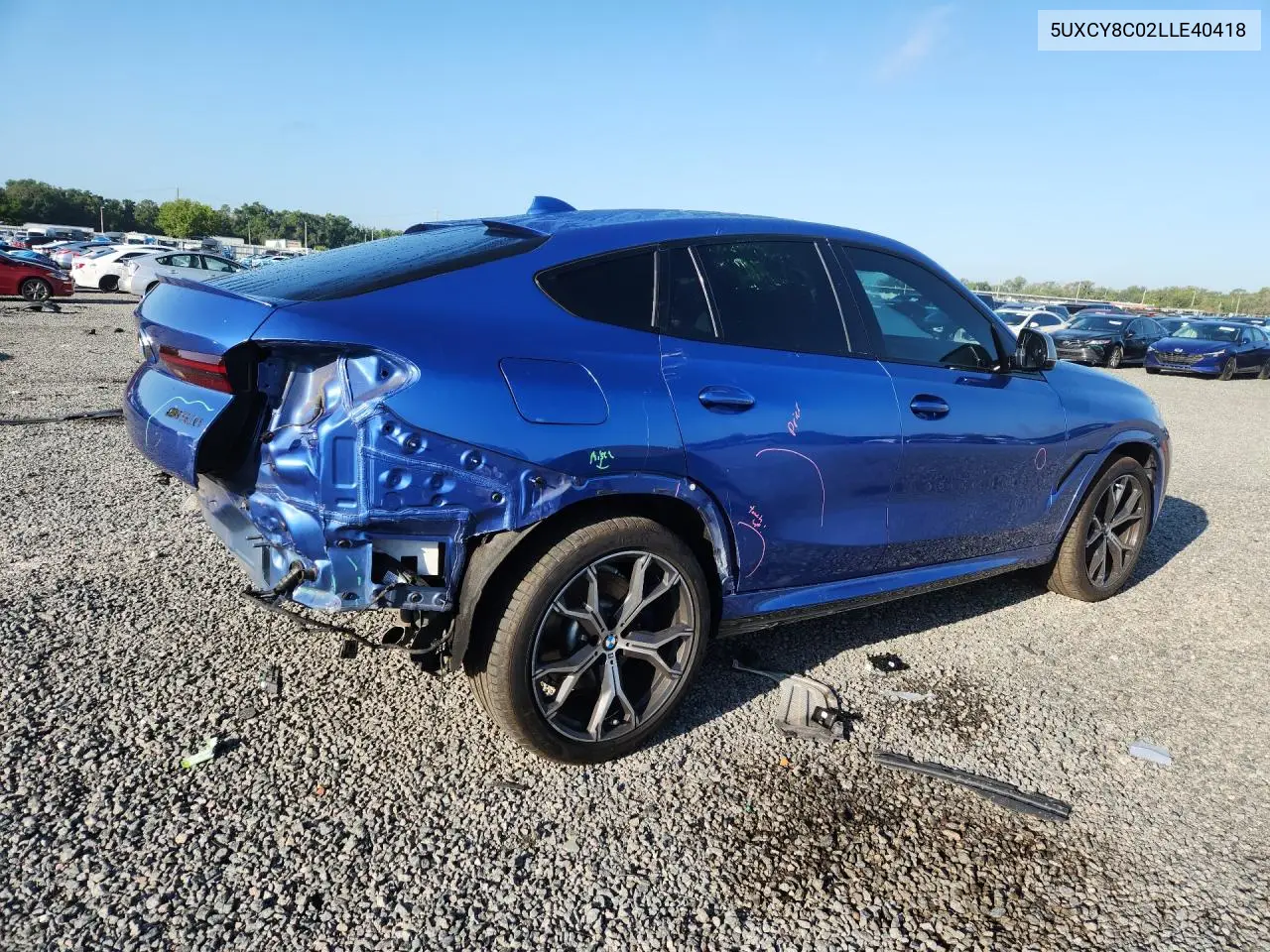 2020 BMW X6 M50I VIN: 5UXCY8C02LLE40418 Lot: 53891706