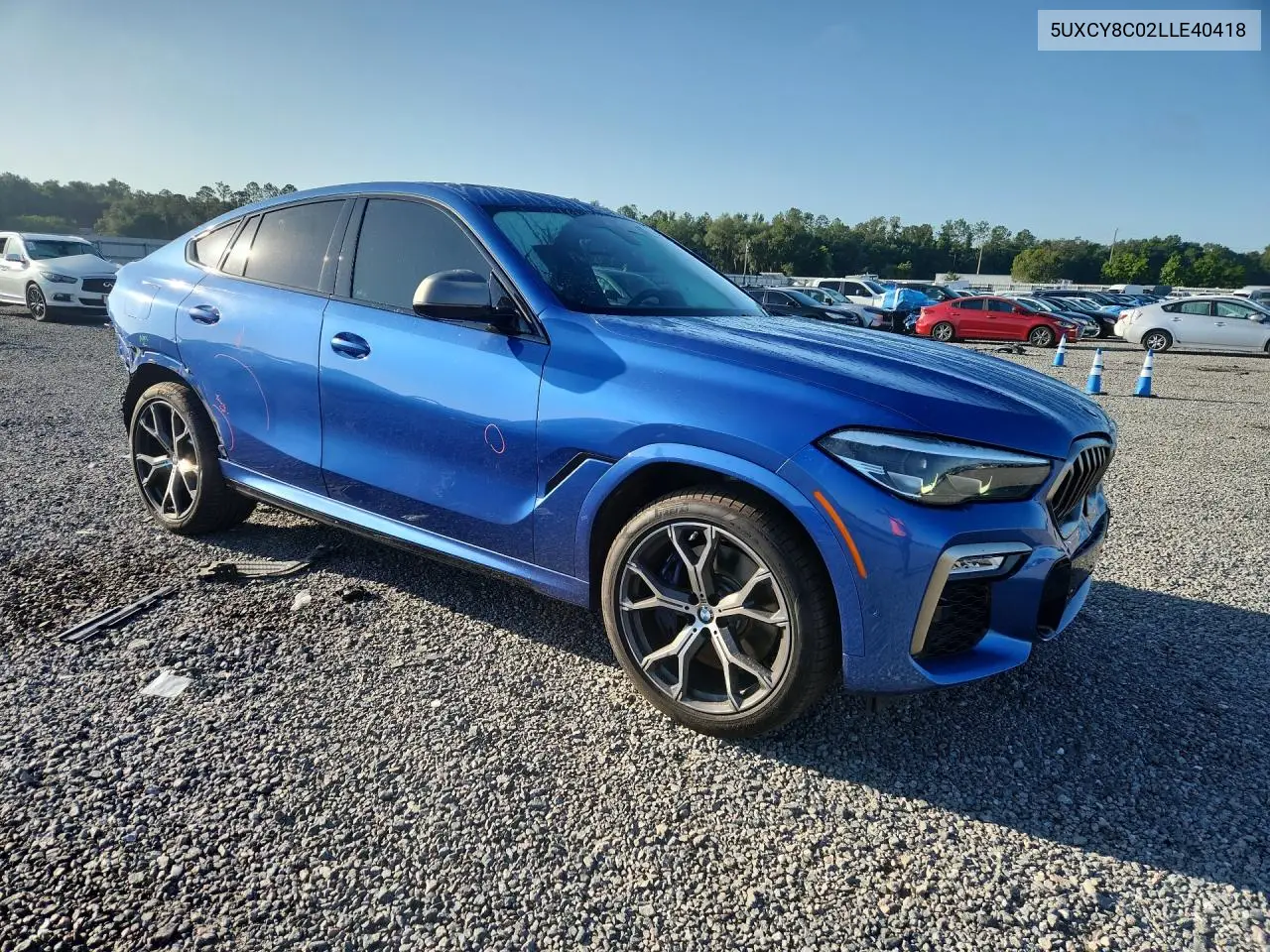 2020 BMW X6 M50I VIN: 5UXCY8C02LLE40418 Lot: 53891706