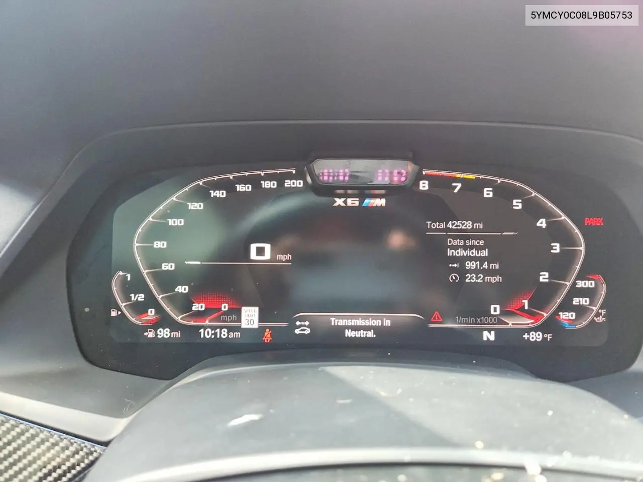 2020 BMW X6 M VIN: 5YMCY0C08L9B05753 Lot: 59602946