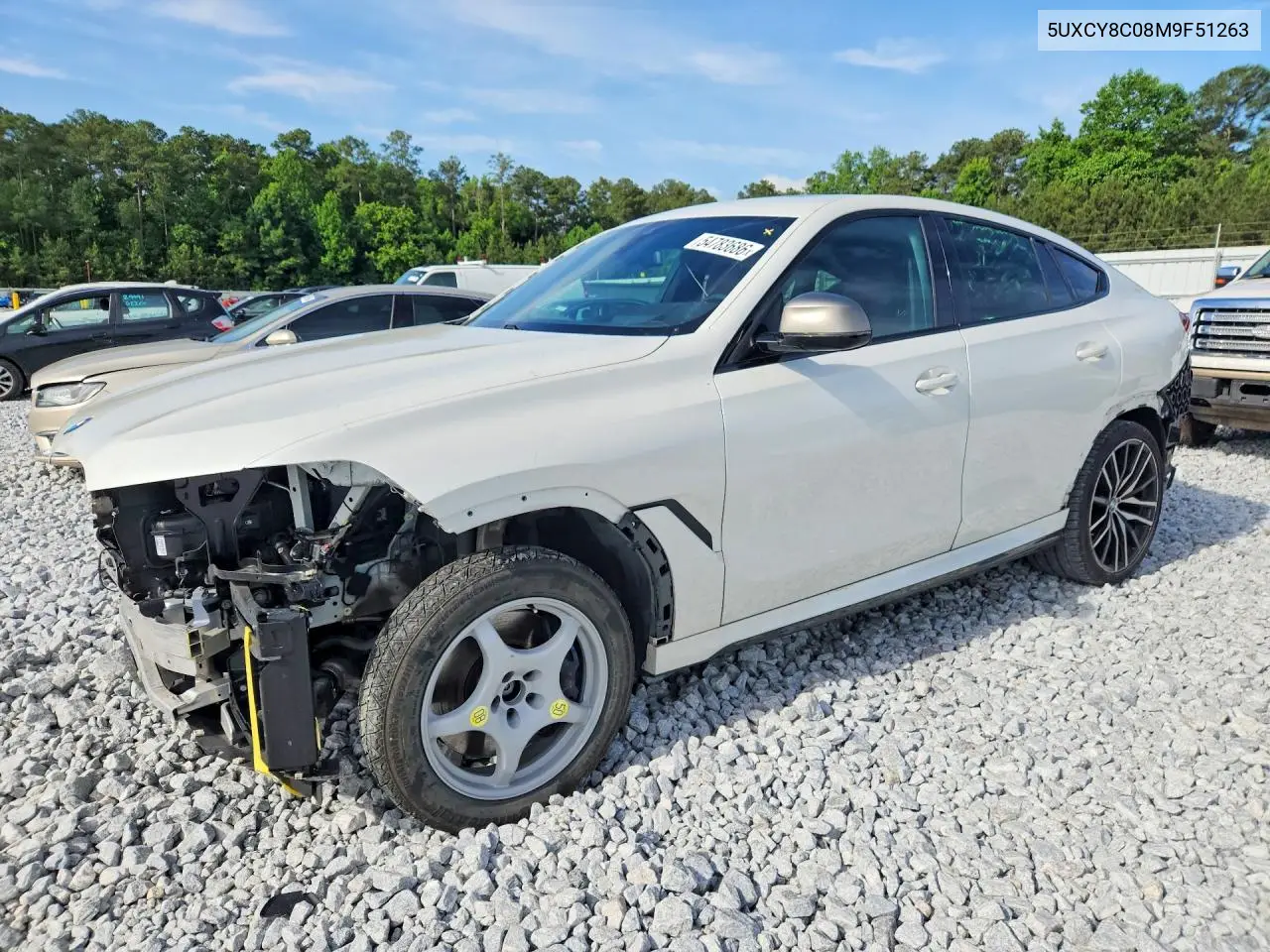 2021 BMW X6 M50I VIN: 5UXCY8C08M9F51263 Lot: 54783686