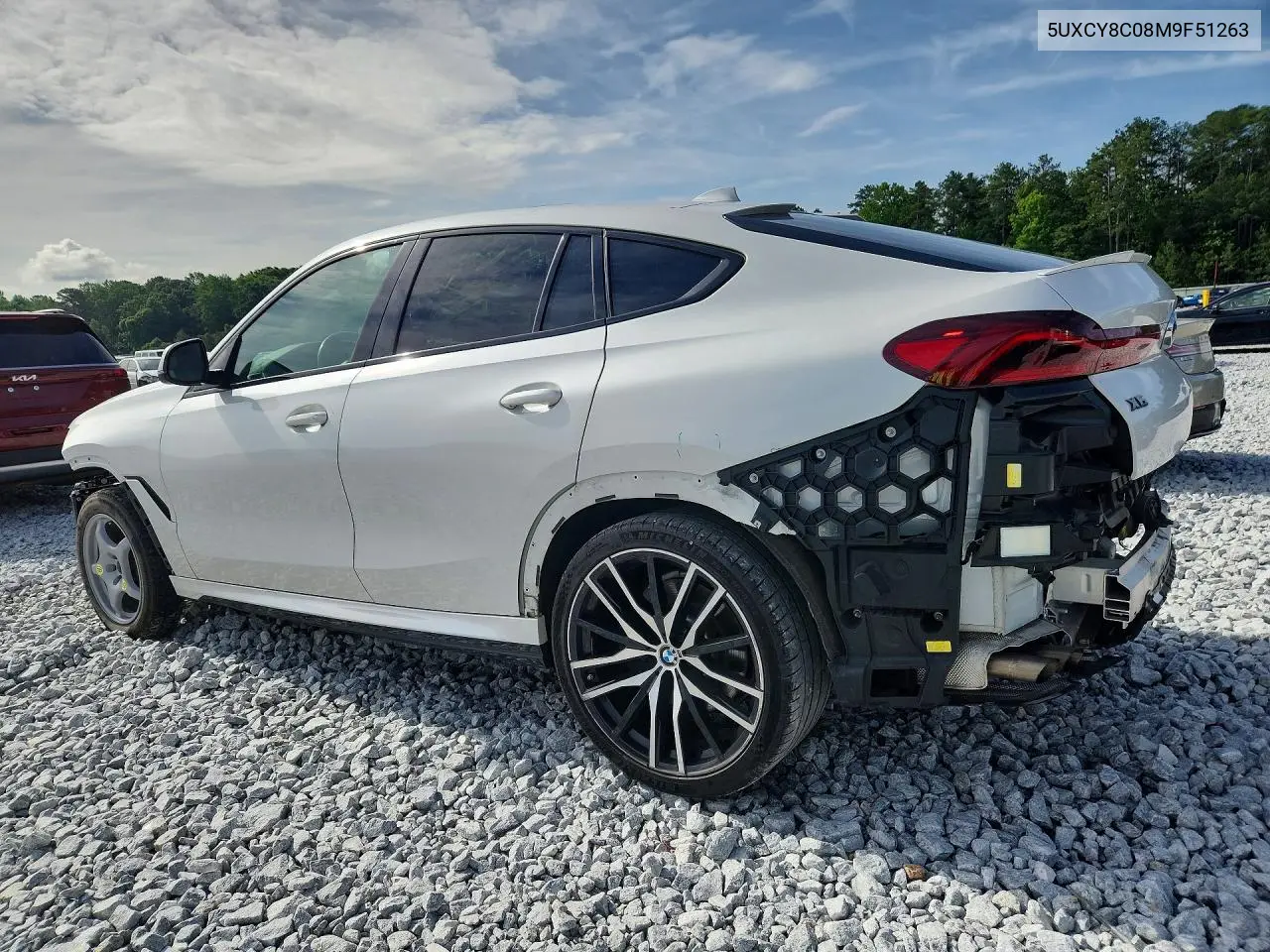 2021 BMW X6 M50I VIN: 5UXCY8C08M9F51263 Lot: 54783686