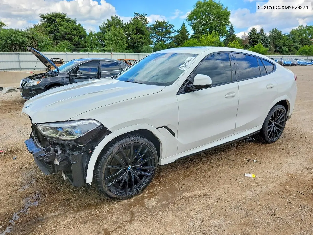 2021 BMW X6 xDrive40I VIN: 5UXCY6C0XM9E28374 Lot: 58526486