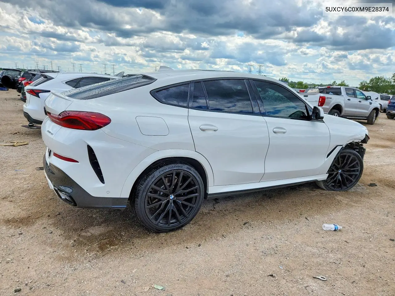 2021 BMW X6 xDrive40I VIN: 5UXCY6C0XM9E28374 Lot: 58526486