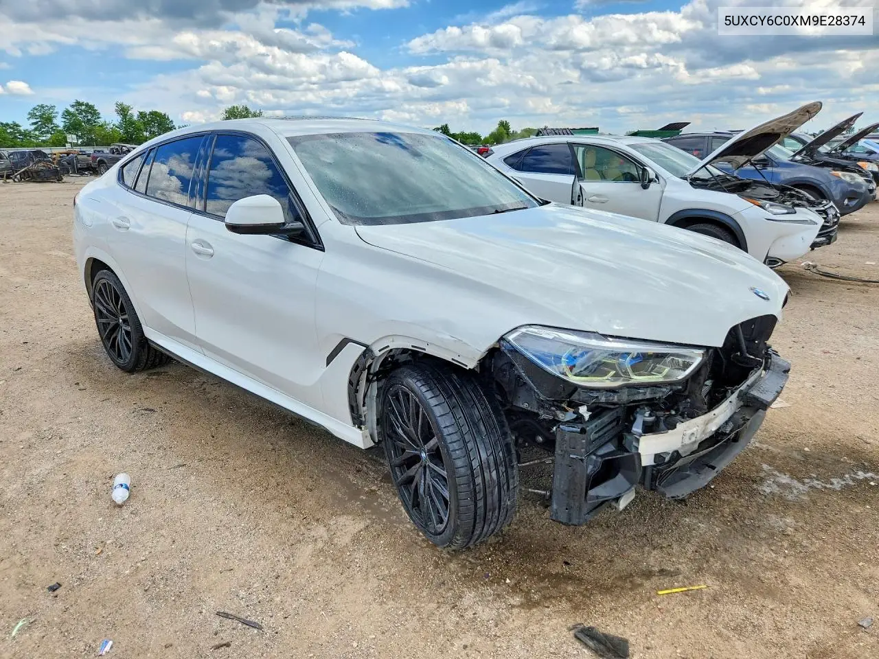 2021 BMW X6 xDrive40I VIN: 5UXCY6C0XM9E28374 Lot: 58526486