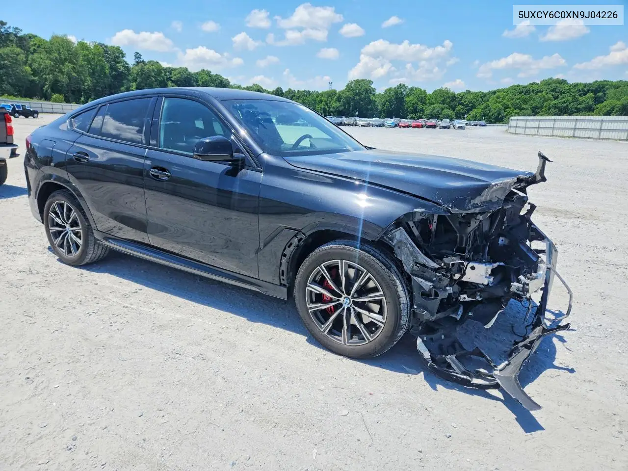 2022 BMW X6 xDrive40I VIN: 5UXCY6C0XN9J04226 Lot: 54156086