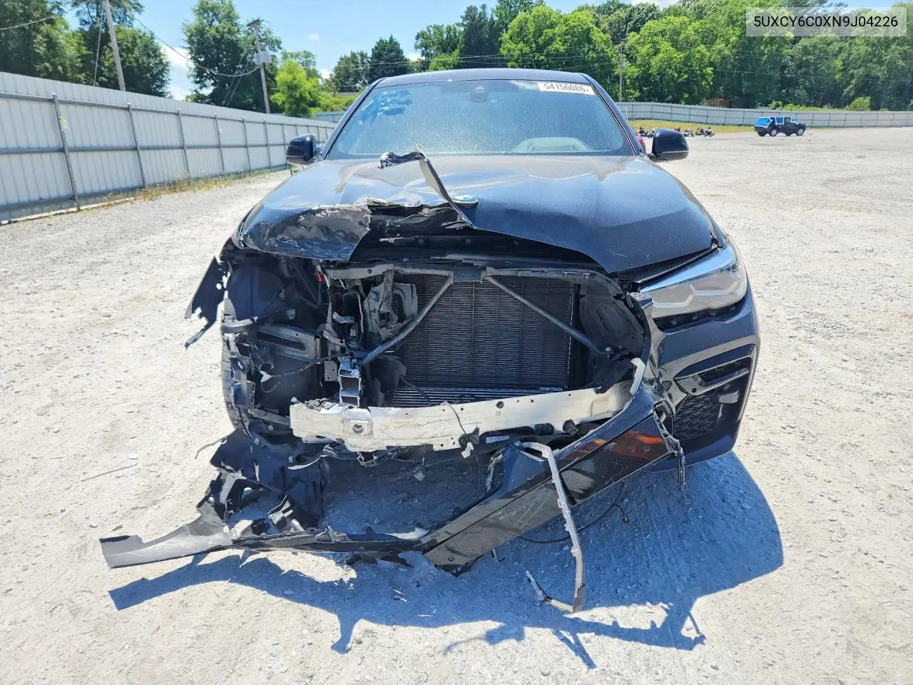 2022 BMW X6 xDrive40I VIN: 5UXCY6C0XN9J04226 Lot: 54156086