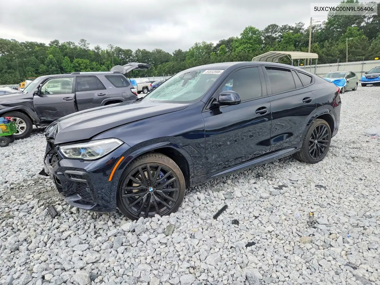 2022 BMW X6 xDrive40I VIN: 5UXCY6C00N9L56406 Lot: 54533906