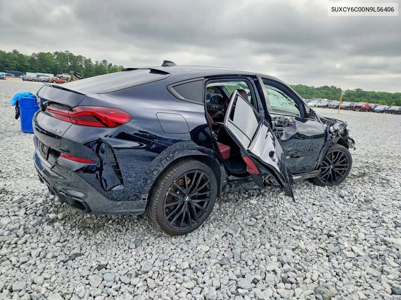 2022 BMW X6 xDrive40I VIN: 5UXCY6C00N9L56406 Lot: 54533906