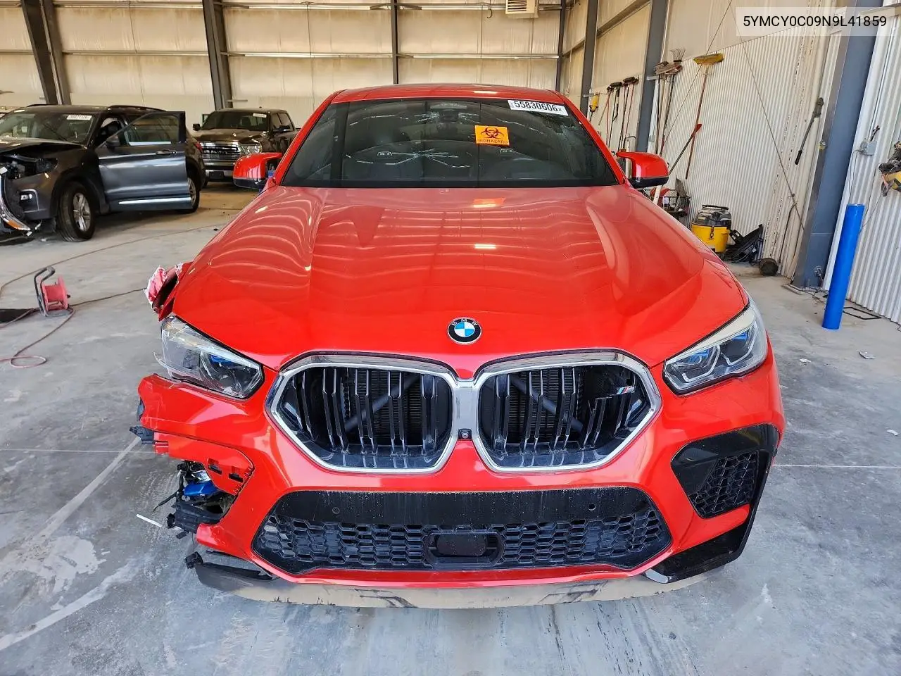 2022 BMW X6 M VIN: 5YMCY0C09N9L41859 Lot: 55830606
