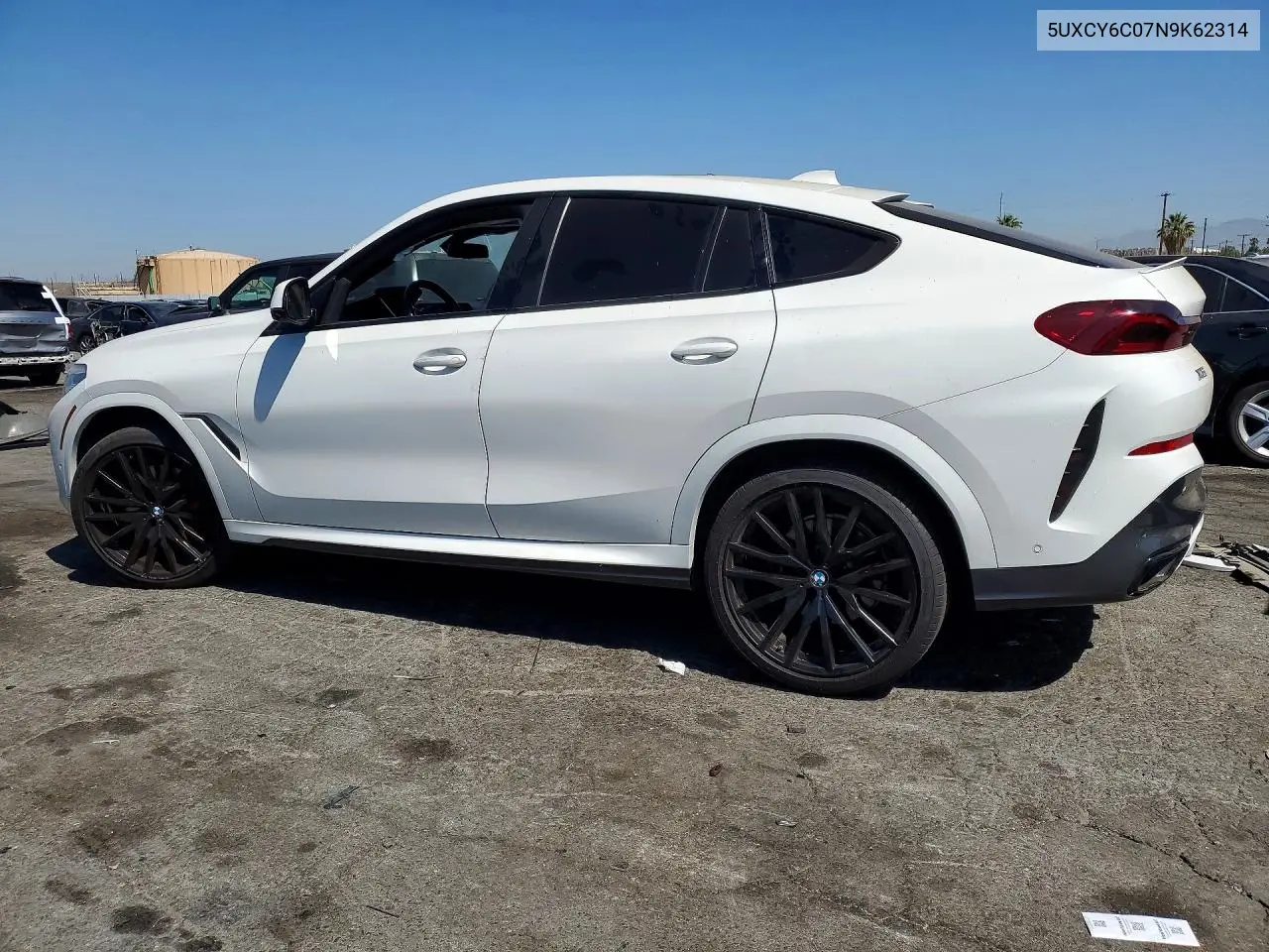 2022 BMW X6 xDrive40I VIN: 5UXCY6C07N9K62314 Lot: 57594496