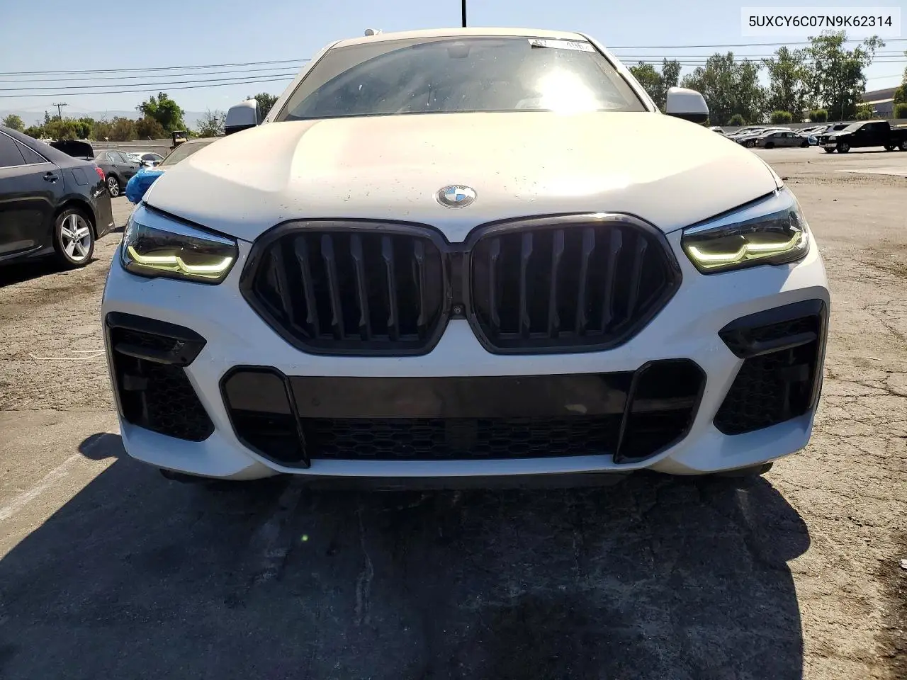 2022 BMW X6 xDrive40I VIN: 5UXCY6C07N9K62314 Lot: 57594496