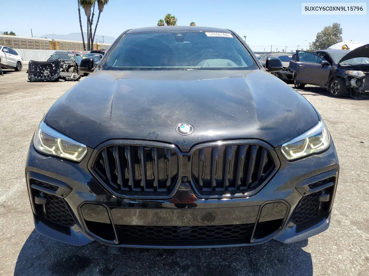 2022 BMW X6 xDrive40I VIN: 5UXCY6C0XN9L15796 Lot: 57696166