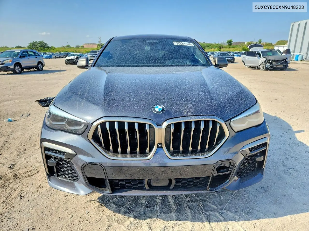2022 BMW X6 M50I VIN: 5UXCY8C0XN9J48223 Lot: 58334336