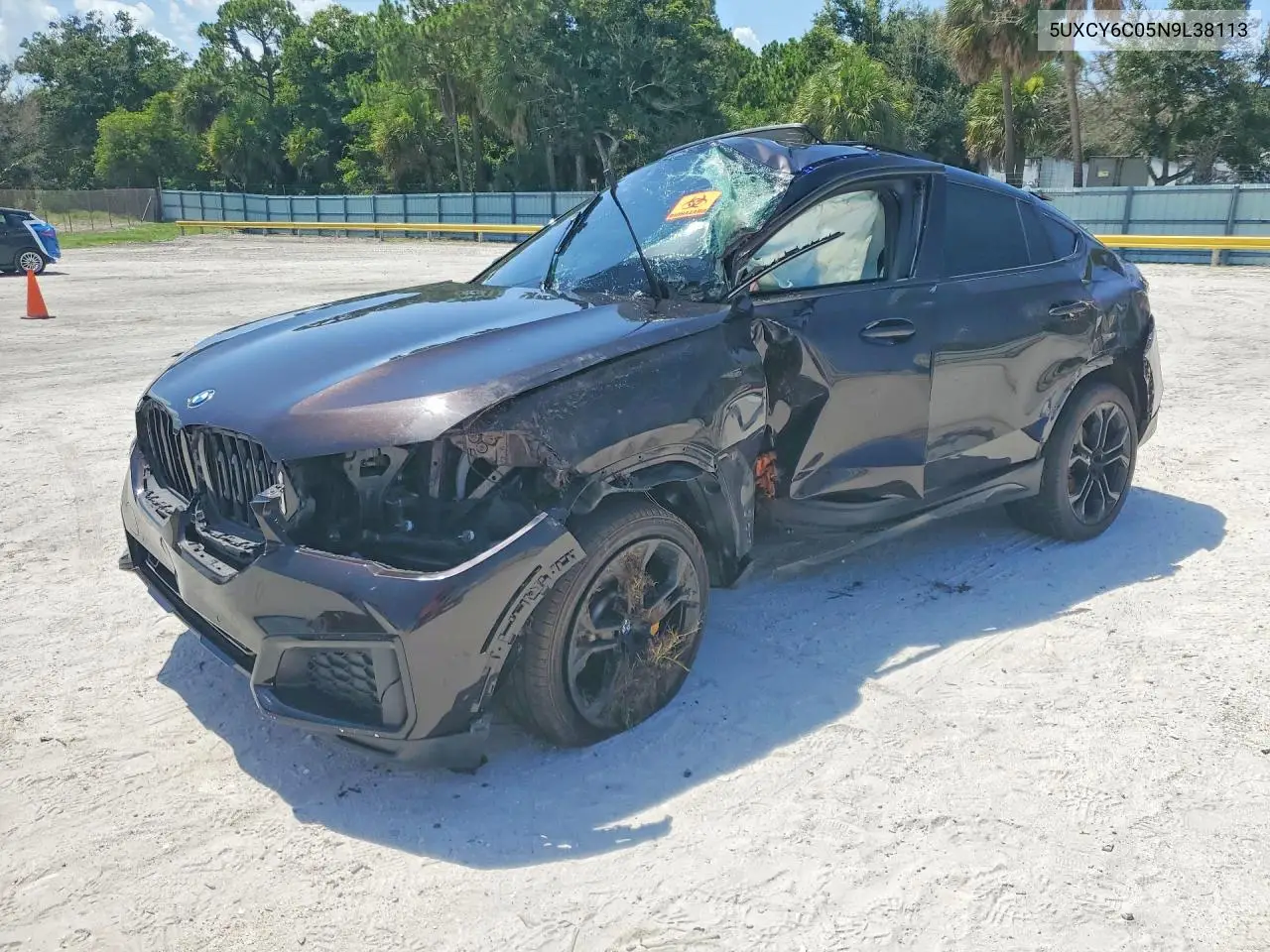 2022 BMW X6 xDrive40I VIN: 5UXCY6C05N9L38113 Lot: 59156116