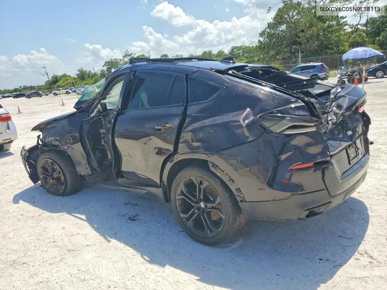 2022 BMW X6 xDrive40I VIN: 5UXCY6C05N9L38113 Lot: 59156116