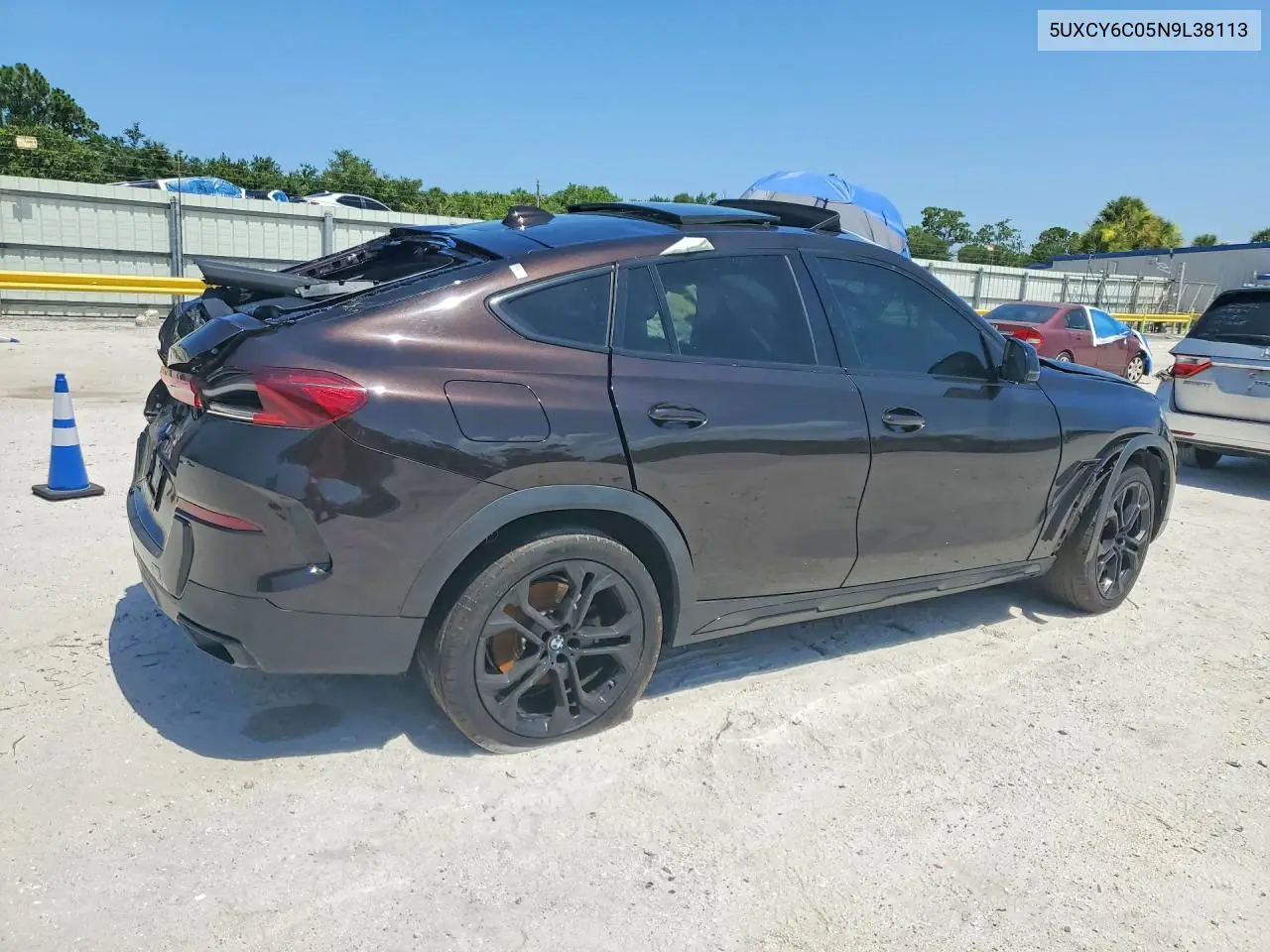 2022 BMW X6 xDrive40I VIN: 5UXCY6C05N9L38113 Lot: 59156116